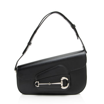 Gucci Calfskin Horsebit 1955 Asymmetric Small Shoulder Bag
