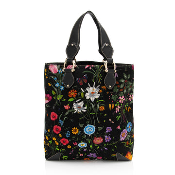 Gucci Floral Canvas Creole Large Tote (SHF-aD7V3p)