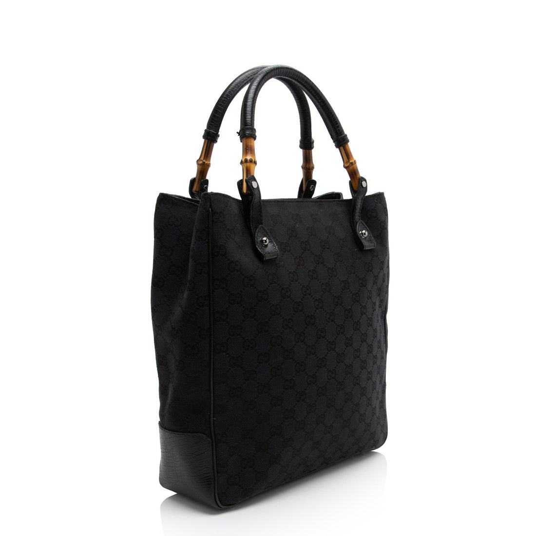 Gucci GG Canvas Bamboo Tote (SHF-1xRqYh)