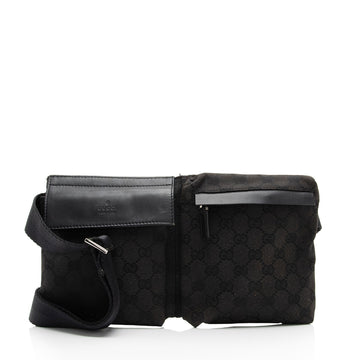 Gucci GG Canvas Double Pocket Belt Bag (SHF-4RHCaN)