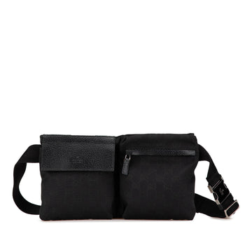 Gucci GG Canvas Double Pocket Belt Bag