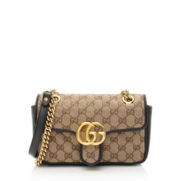 Gucci GG Canvas GG Marmont Small Flap Bag