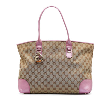 Gucci GG Canvas Heart Bit Tote (SHG-8tNWwL)