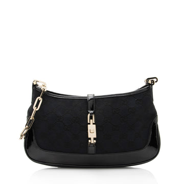 Gucci GG Canvas Jackie Chain Small Shoulder Bag (SHF-MrNplz)