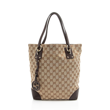 Gucci GG Canvas Medium Charm Tote