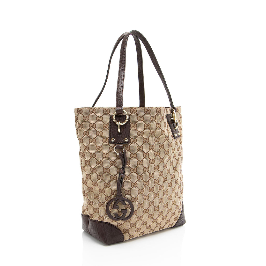 Gucci GG Canvas Medium Charm Tote
