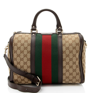 Gucci GG Canvas Vintage Web Joy Medium Boston Bag (SHF-vJvGW4)