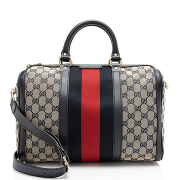 Gucci GG Canvas Vintage Web Joy Medium Boston Bag