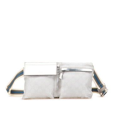 Gucci GG Canvas Web Double Pocket Belt Bag