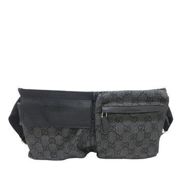 Gucci GG Denim Double Pocket Belt Bag (SHG-7wlRCP)