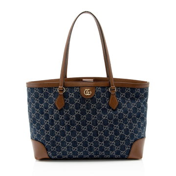 Gucci GG Denim Ophidia Medium Tote (SHF-YdRSNY)
