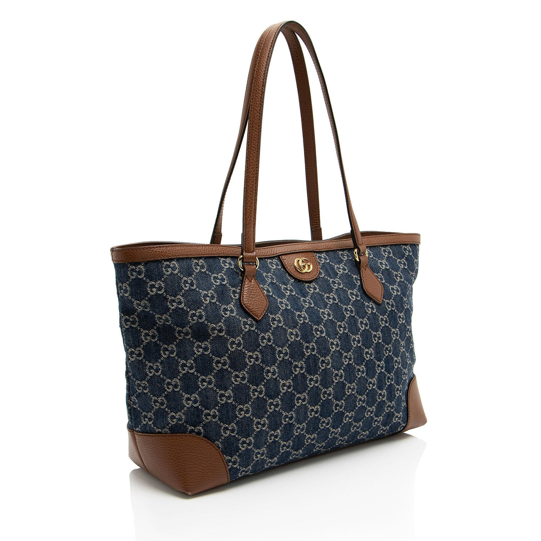 Gucci GG Denim Ophidia Medium Tote (SHF-eW1J5L)