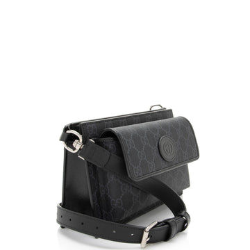 Gucci GG Supreme Flap Pocket Belt Bag