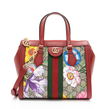 Gucci GG Supreme Flora Ophidia Small Tote (SHF-LuiJoi)