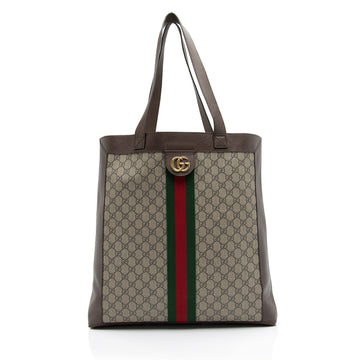 Gucci GG Supreme Ophidia Soft Vertical Large Tote (SHF-rk7fHN)