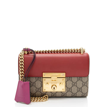 Gucci GG Supreme Padlock Small Shoulder Bag (SHF-FECIKl)
