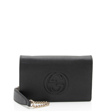Gucci Grained Leather Soho Wallet on Chain Bag (SHF-y4EC3S)
