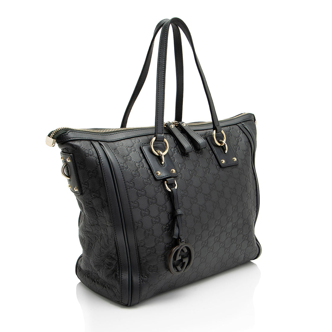 Gucci Guccissima Leather Charm Medium Tote (SHF-pSuRcq)