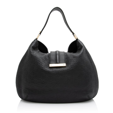 Gucci Guccissima Leather New Ladies Large Hobo (SHF-23392)