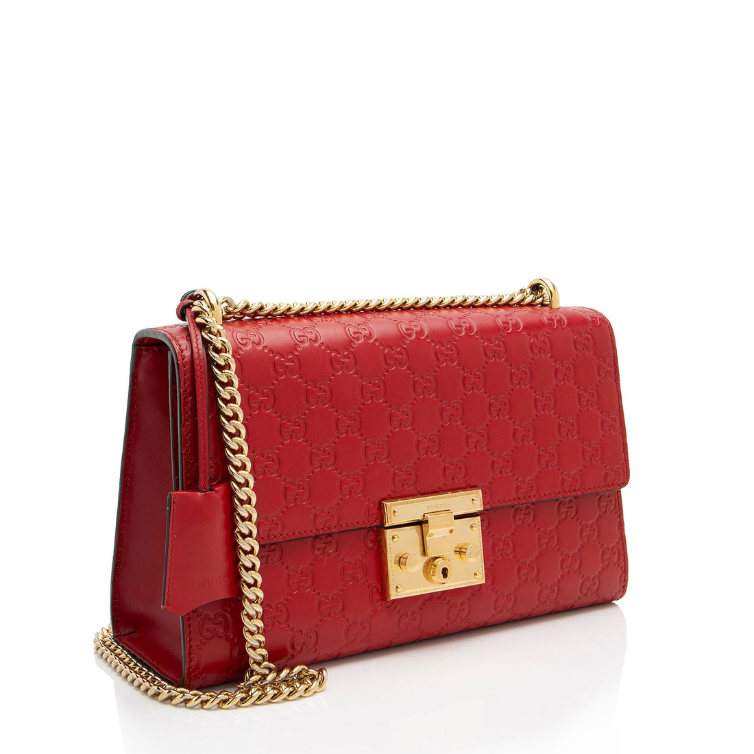 Gucci Guccissima Leather Padlock Medium Shoulder Bag (SHF-83LvVS)
