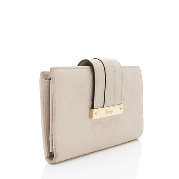 Gucci Guccissima Leather Script Wallet