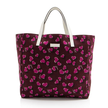 Gucci Heartbeat Canvas Shopper Tote (SHF-Bq2wXL)