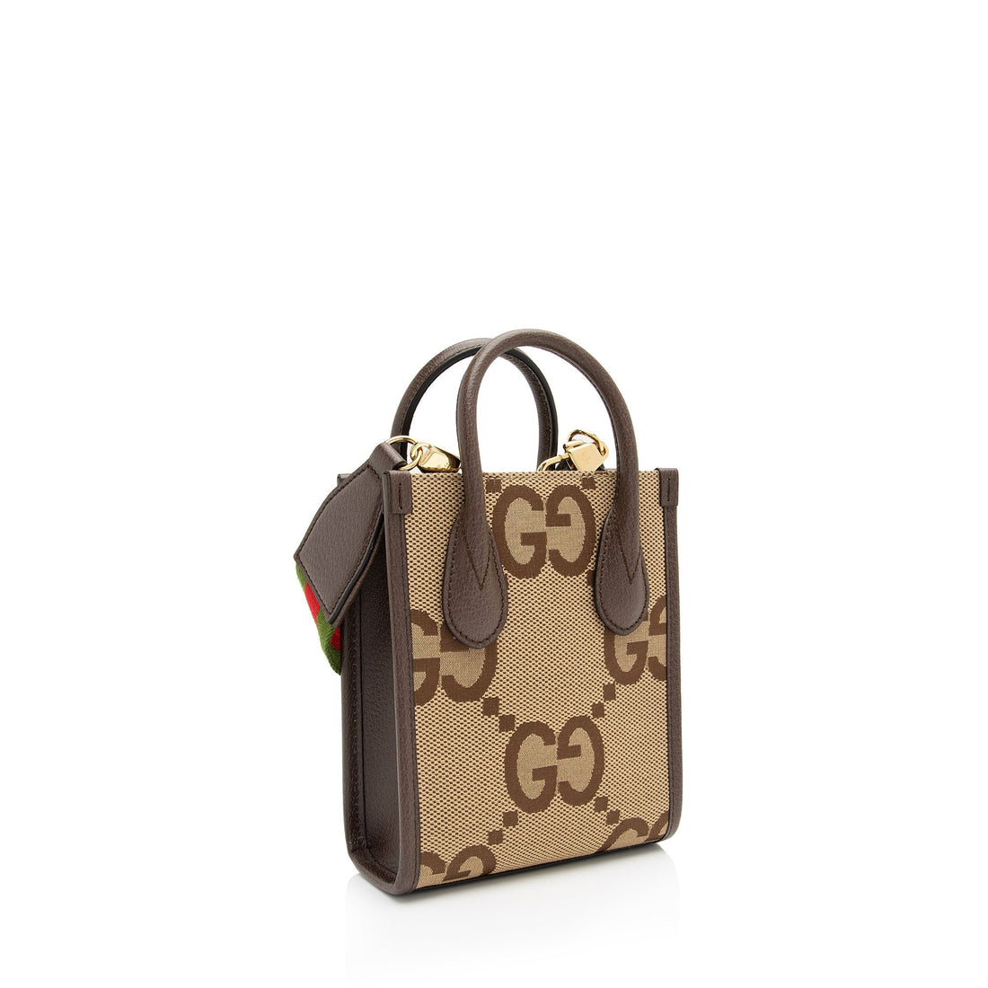 Gucci Jumbo GG Canvas Vertical Mini Tote (SHF-WxnvE9)