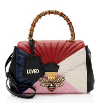 Gucci Leather Bamboo Queen Margaret Top Handle