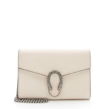 Gucci Leather Crystal Dionysus Chain Wallet (SHF-H1BZ4r)