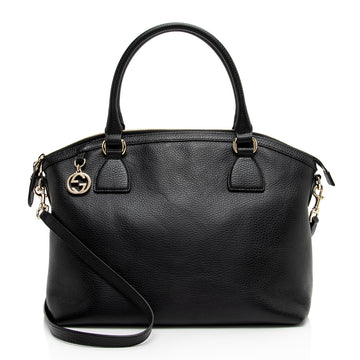 Gucci Leather GG Charm Dome Large Satchel (SHF-ijUjSb)