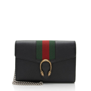Gucci Leather Web Dionysus Chain Wallet (SHF-GR98Kn)