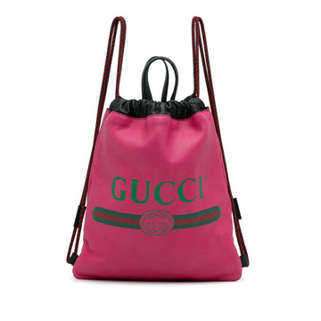 Gucci Logo Drawstring Backpack (SHG-u6A3A1)