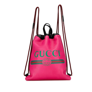 Gucci Logo Drawstring Backpack (SHG-7UcvNP)