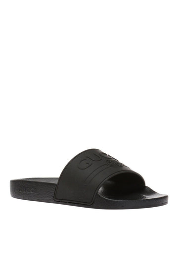 Gucci Logo Rubber Slide Sandal