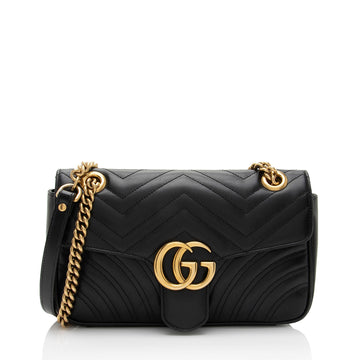 Gucci Matelasse Leather GG Marmont Small Flap Bag (SHF-Bvjama)