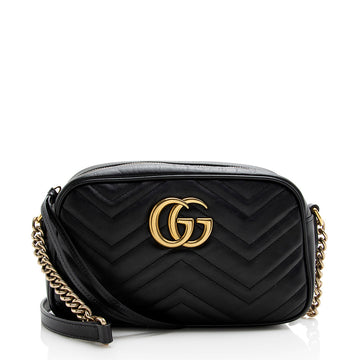 Gucci Matelasse Leather GG Marmont Small Shoulder Bag (SHF-23406)