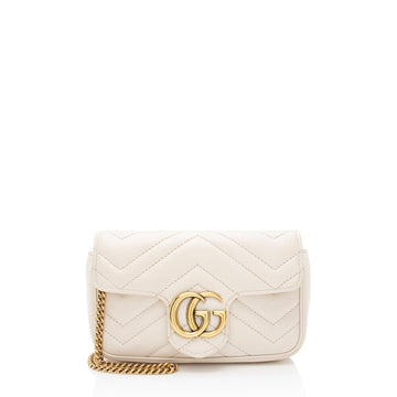 Gucci Matelasse Leather GG Marmont Super Mini Flap Bag