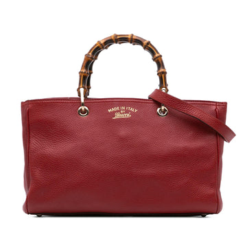 Gucci Medium Calfskin Bamboo Shopper Satchel
