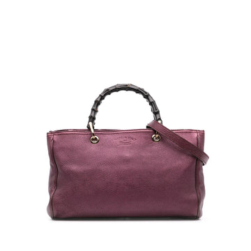 Gucci Medium Calfskin Bamboo Shopper Satchel