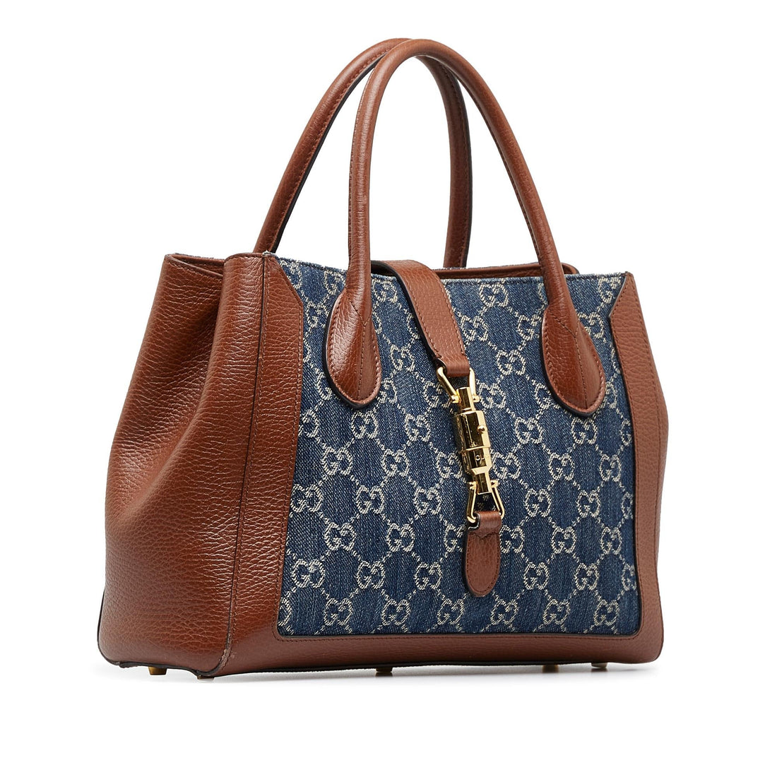 Gucci Medium GG Denim Jackie 1961 Tote (SHG-VSb5aI)