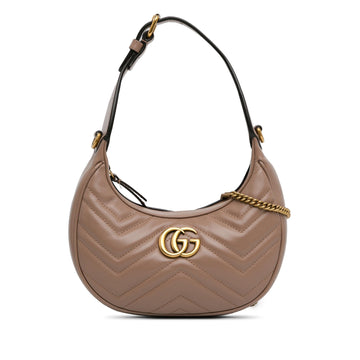 Gucci Mini GG Marmont Half Moon Bag (SHG-IhG8D5)