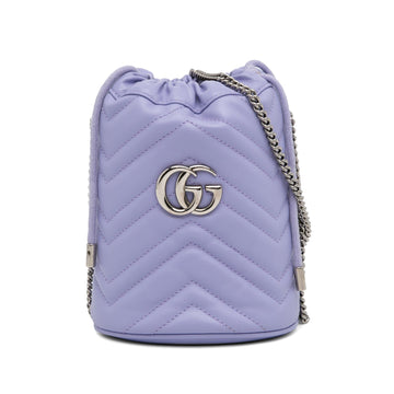 Gucci Mini GG Marmont Matelasse Bucket Bag (SHG-VSNll5)