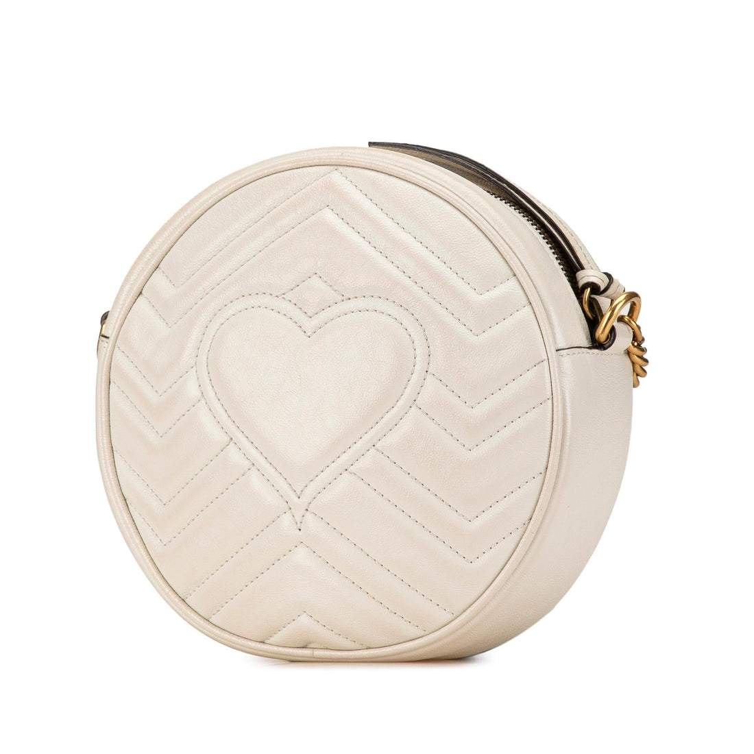 Gucci Mini GG Marmont Round Leather Crossbody