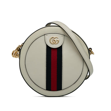 Gucci Mini Round Ophidia Leather Crossbody Bag (SHG-MKTErB)