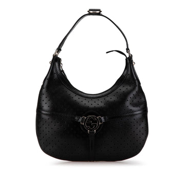 Gucci Perforated Leather Reins Hobo (SHG-MnlrPw)