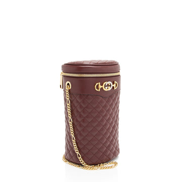 Gucci Quilted Leather Zumi Cylindrical Belt Bag