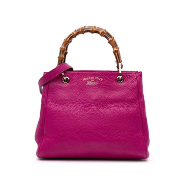 Gucci Small Calfskin Bamboo Shopper Satchel