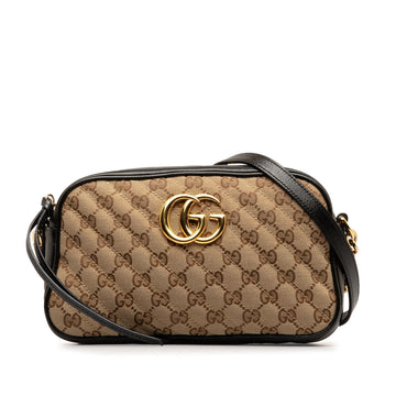 Gucci Small GG Canvas Marmont Matelasse Camera Bag (SHG-8k8jfb)