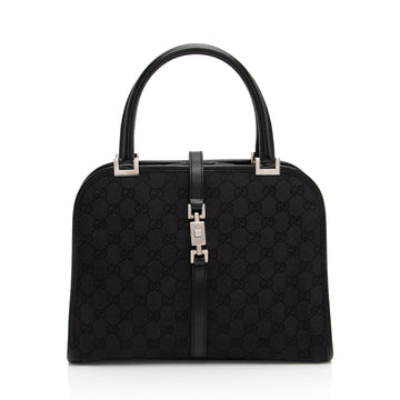 Gucci Vintage GG Canvas Jackie Dome Satchel (SHF-TGvarJ)