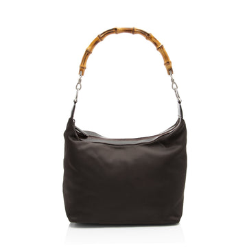 Gucci Vintage Nylon Bamboo Hobo (SHF-XDIaRR)